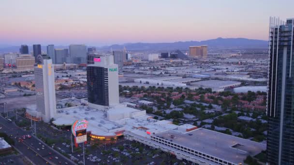 Las vegas Hotels am Abend — Stockvideo