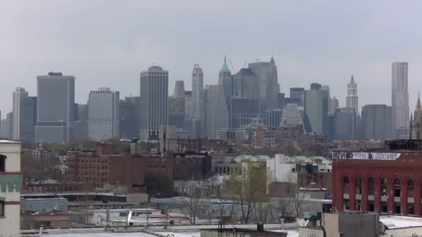 Skyline Manhattan em Nova York — Vídeo de Stock