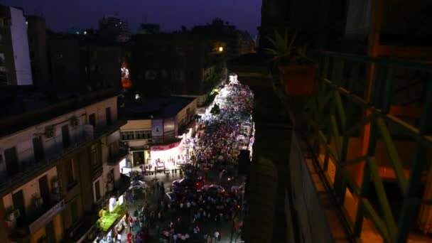 Protestní shromáždění v sretets Káhira — Stock video