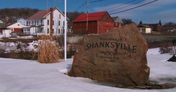 Weergave van Shanksville in Pennsylvania — Stockvideo