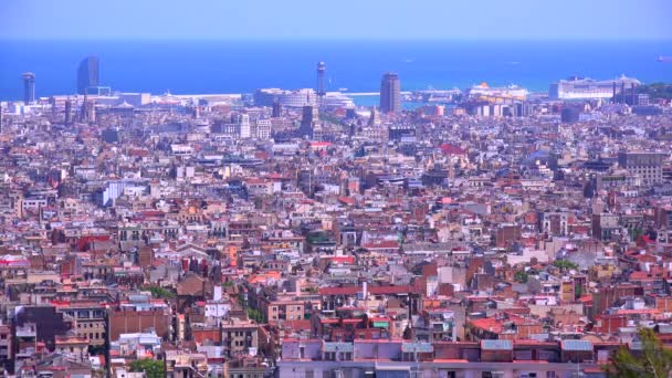 Barcelona, spain 의 모습. — 비디오