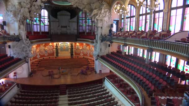 Hall of performing arts i Barcelona — Stockvideo