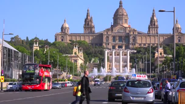 Palacio Nacional de Barcelona — Vídeo de stock