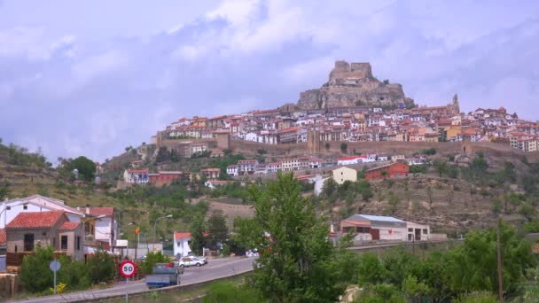 Castillo fortaleza ciudad de Morella — Vídeos de Stock