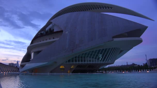 Unusual futuristic spaceship architecture — Stock Video