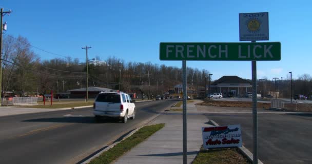 Zucht van stad van French Lick — Stockvideo