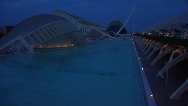 Valencia fütüristik mimarisi — Stok video