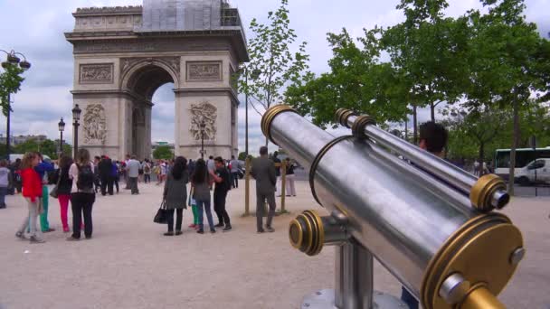 Arc de triomphe Paris — Stok video