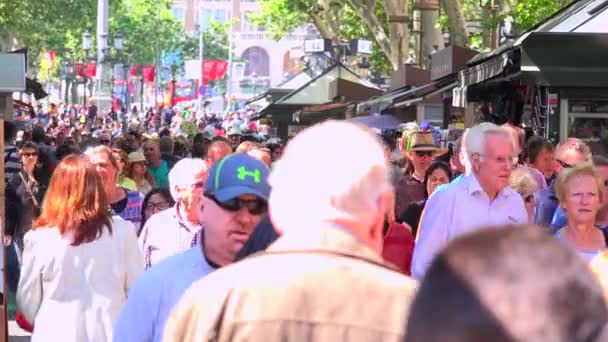 Promenade de foule à Barcelone — Video