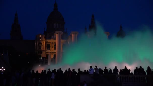 Spettacolo di luci e fontane danzanti — Video Stock