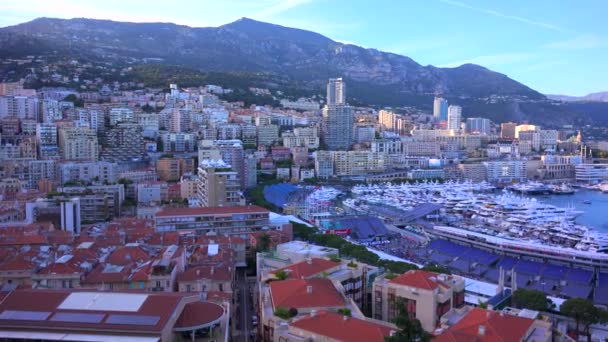 Монако включает в себя гавань — стоковое видео