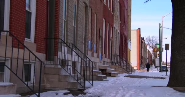 Abandoned houses in  Baltimore slums — Stock Video