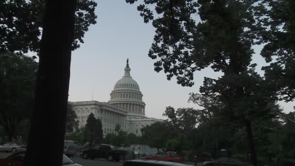 El edificio del Capitolio en Washington — Vídeo de stock