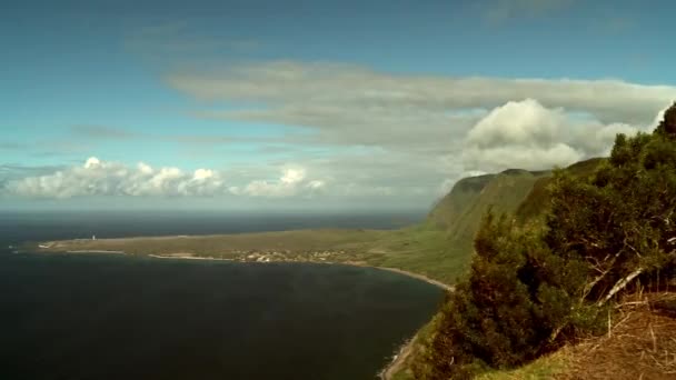 Mooie kustlijn van Molokai — Stockvideo