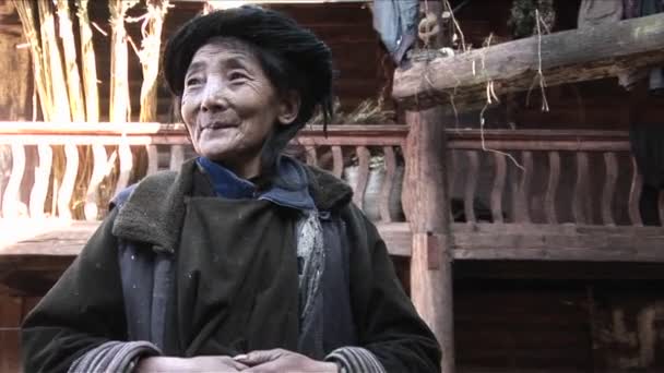 中国の高齢者女性 — ストック動画