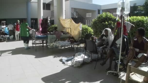 外部的医院或医疗设施在海地 — 图库视频影像