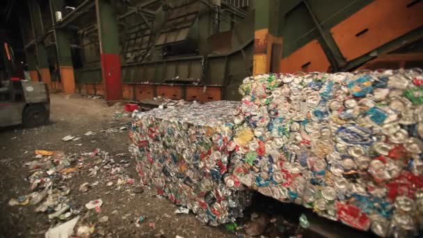 Aluminum cans are recycled — Stock Video