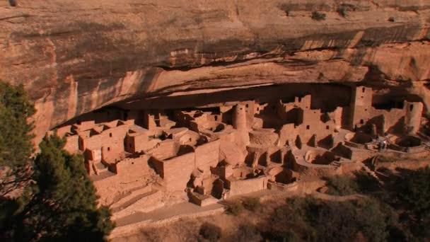 Amerikanische Indianerwohnungen im Mesa Verde Nationalpark in Colorado — Stockvideo