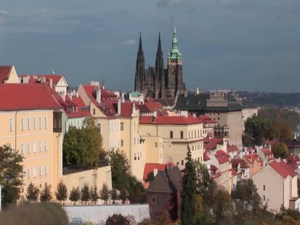 Widok miasta Pragi — Wideo stockowe