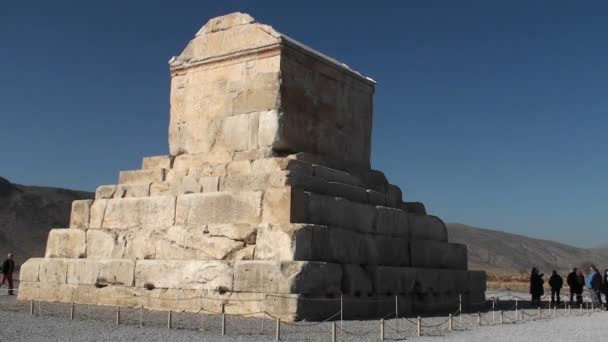 Das Grab von Cyrus dem Großen — Stockvideo