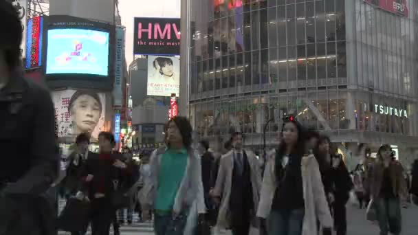 Spitsuur in Shibuya, Tokyo — Stockvideo