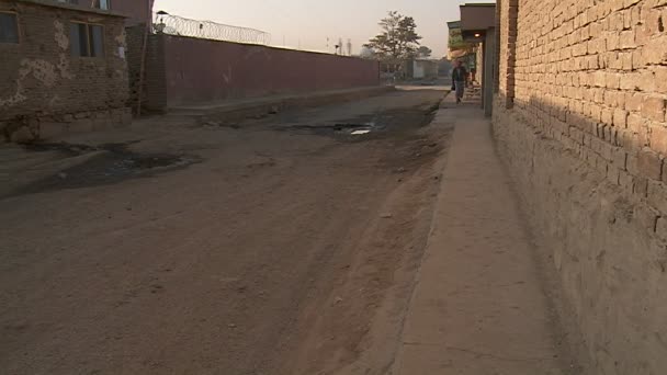 Пустой переулок в Кабуле — стоковое видео