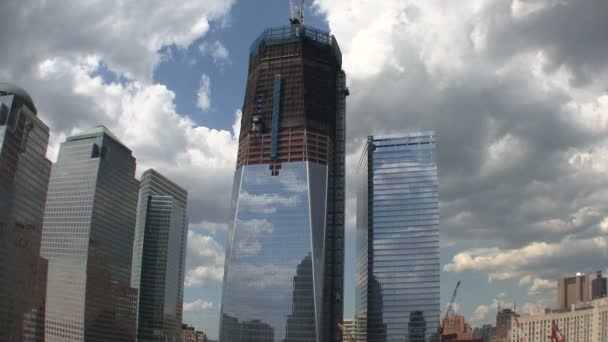 World Trade Center under uppbyggnad — Stockvideo