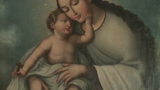 마리아와 박물관에서 그리스도의 그림 — 비디오