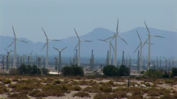 Wind turbines generate electricity — Stock Video