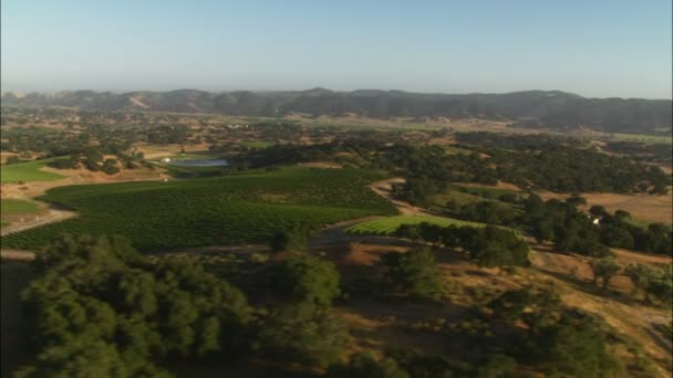 Vista sobre las verdes colinas — Vídeos de Stock