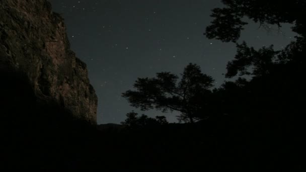 划过夜空的星星移动 — 图库视频影像