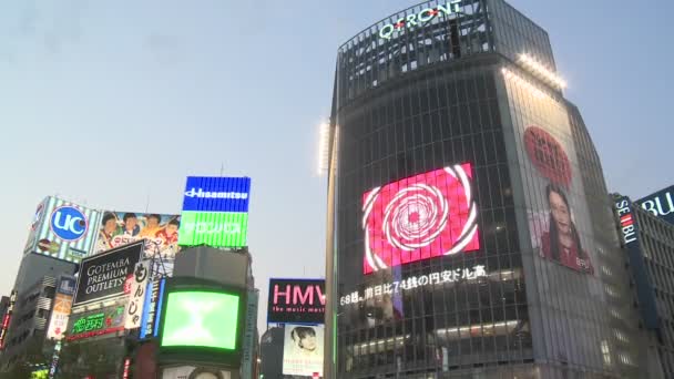 Час пик в Сибуя, Токио — стоковое видео
