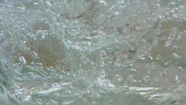 Kokend Water bubbels — Stockvideo