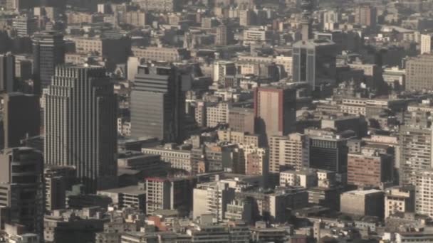 Smog filled city of Santiago — Stock Video