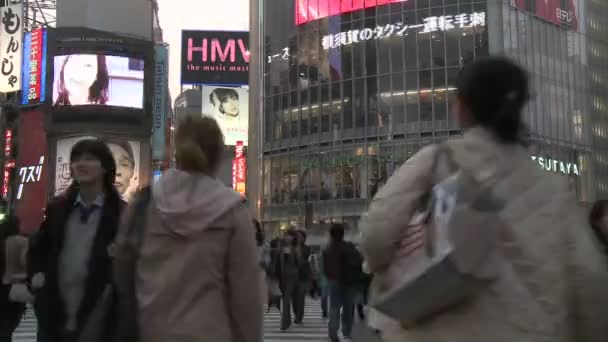 Berufsverkehr in Shibuya, Tokio — Stockvideo