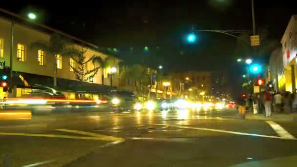 繁忙的城市街道的交汇处 — 图库视频影像