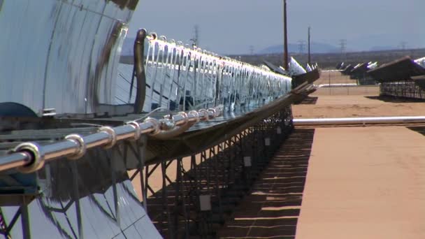 Solar panels reflect in sun — Stock Video