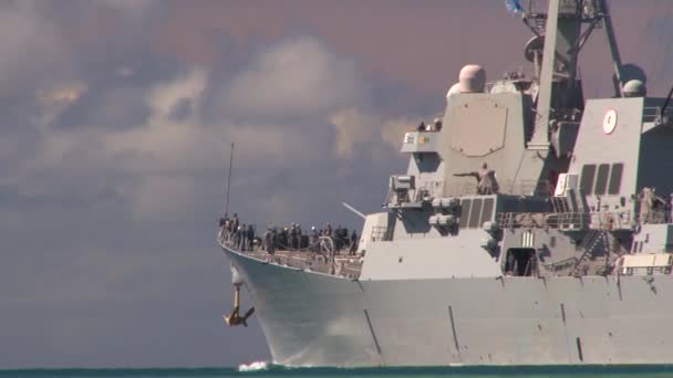 Schip van de United States Navy — Stockvideo