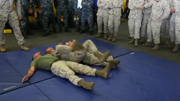Marines and sailors are tasered — Stock Video