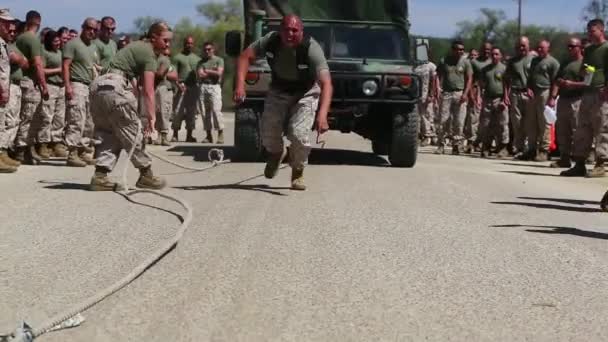 海兵隊は様々 なトレーニング ドリルを通過します。 — ストック動画