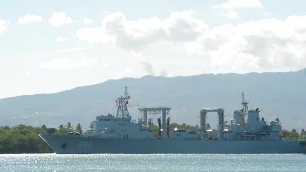 A Chinese Navy ship — Stock Video