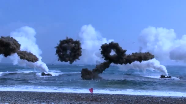 Marines americanos y coreanos conducen — Vídeo de stock