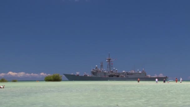 A Colombian Navy ship — Stock Video