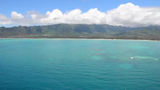 Oahu und diamantkopf vulkan — Stockvideo
