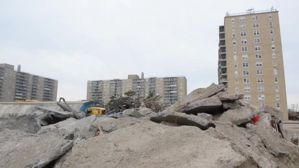 Boardwalk в приморському, Нью-Йорк — стокове відео