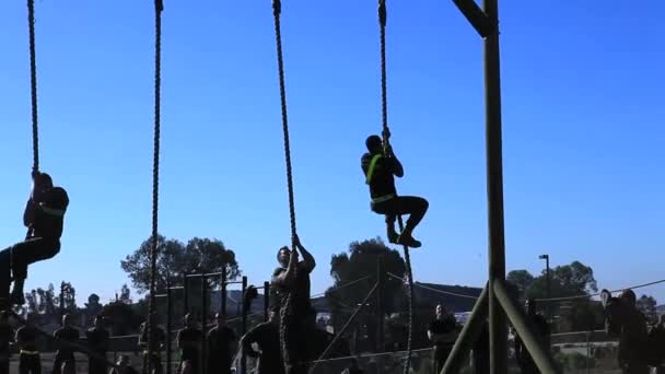 Fuzileiros navais competem em vários exercícios — Vídeo de Stock