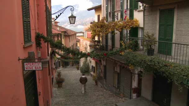Küçük kasaba Bellagio — Stok video