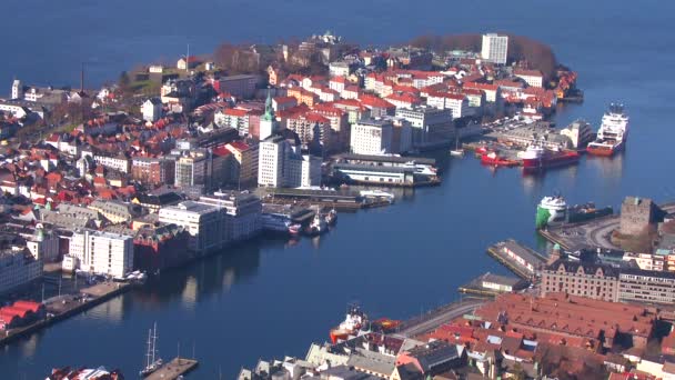 Fiordos de Bergen, Noruega — Vídeo de stock