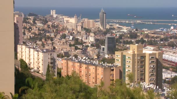 Apartments and buildings in Haifa — Stock Video