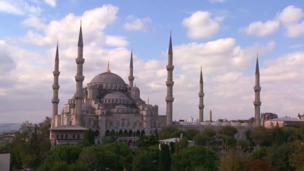 De blauwe moskee in Istanbul — Stockvideo